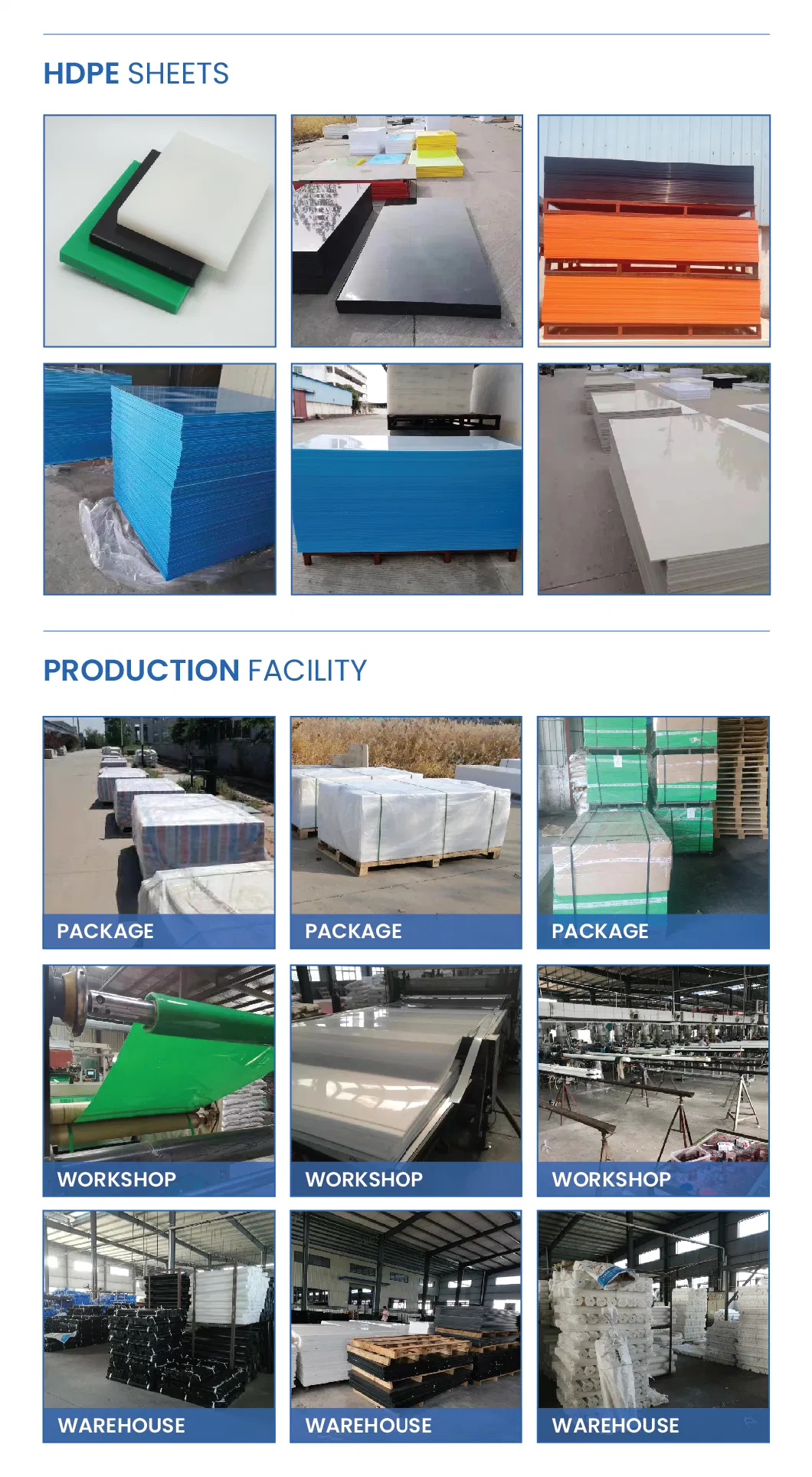HDPE Plate PVC Sheet High Density Polyethylene Round Bar PP POM Nylon PVC PE Rod