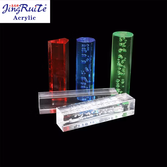 Transparent POM Solid Round Engineering Plastic Clear Acrylic Curtain Rod